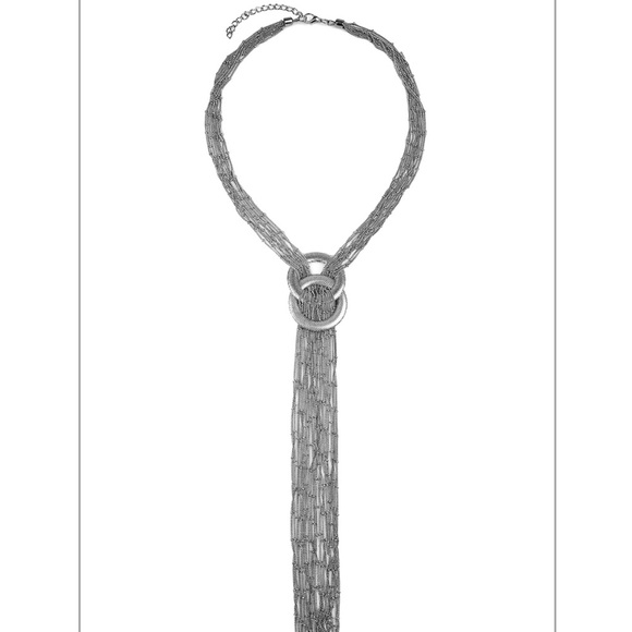 Brand New Silver Hematite Statement Necklace - Picture 5 of 7